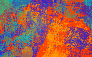 Abstract grunge texture splash paint orange background vector