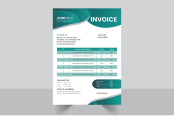 Vector modern invoice design template