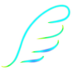 wing neon rainbow