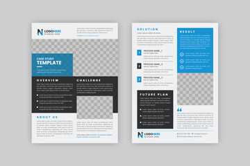 Case Study template with minimal design, Corporate Case Study Template, Poster design with Case Study