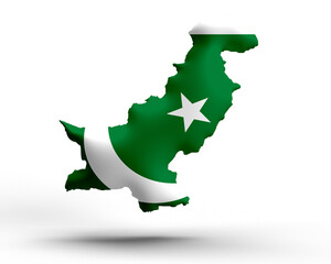 Pakistan map country national day flag pakistani indian celebration festival holiday green white color independence freedom politic culture happy patriotic asia culture republic 14th 23 march islamic - obrazy, fototapety, plakaty