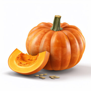 pumpkin vegetable isolated image on white background