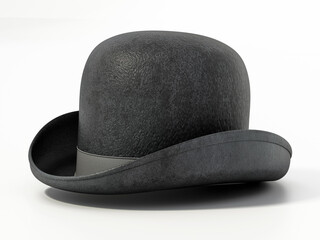 Bowler hat isolated on white background. 3D illustration