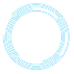 Broken Blue Circles with Glow Effect. Can be used as a Text Frame.