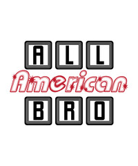 4th-of-July typography text vector