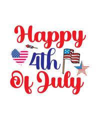 4th-of-July typography text vector