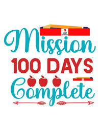 100-days-of-School calligraphy text quote design