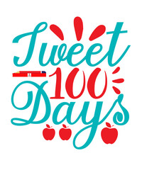 100-days-of-School calligraphy text quote design
