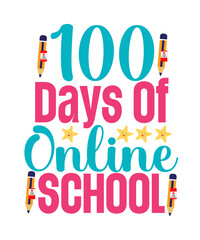 100-days-of-School calligraphy text quote design