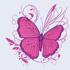 pink butterfly