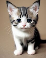 Obraz premium cat on white