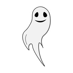 Halloween Ghost Vector Element