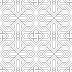 Vector seamless pattern. Modern stylish texture. Monochrome, linear abstract background.