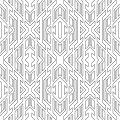 Vector seamless pattern. Modern stylish texture. Monochrome, linear abstract background.