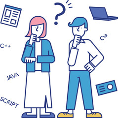 ITエンジニアに就職する男性と女性