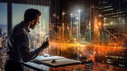 Architect conceptualising, created using generative AI