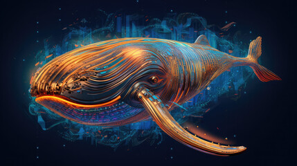 Crypto whale, created using generative AI