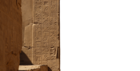 beautiful ancient egyptian carvings at Karnak temple in Luxor, Egypt