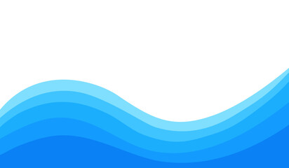 Blue Wave Water Element Vector Background Curve Border Frame Wallpaper Presentation Education Business Design Ocean Sea Layers Overlap Gradient Flat Normal Simple