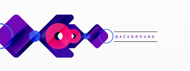 Colorful geometric abstract background. Minimal triangle and square shapes composition