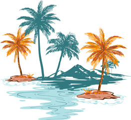 Summer island beach Vibes element