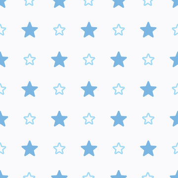 simple blue stars seamless pattern design, star background vector