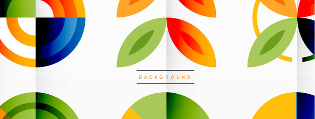 Vibrant and eye-catching vector background featuring a grid of colorful circles arranged in a patterned composition, perfect for modern and trendy designs