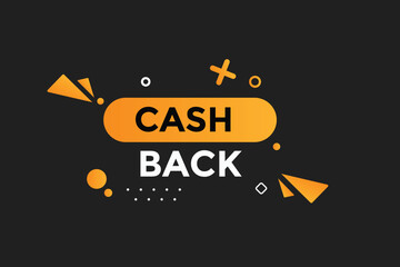 Cash back button web banner templates. Vector Illustration