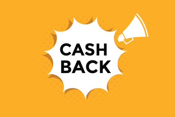 Cash back button web banner templates. Vector Illustration