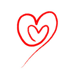 Hand drawn hearts, minimal hearts for planners.