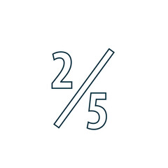 Two fifths icon vector logo design template