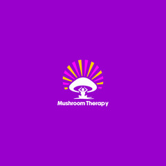 Logo Vector for healthy Mushroom Therapy