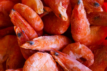 lots of large shrimp close-up