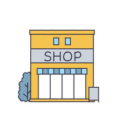 シンプルなお店のイラスト