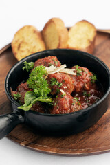 polpette al sugo traditional italian meatballs in tomato sauce