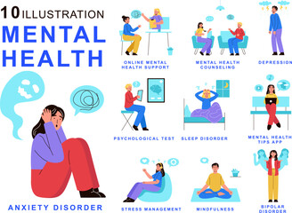 Mental Health Illustration Set