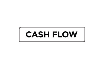 Cash flow button web banner templates. Vector Illustration