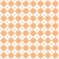 Simple Peach And White Seamless Argyle Pattern