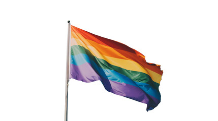 Flaga w kolorze tęczy, wielokolorowa, LGBT społeczność. Generative AI. - obrazy, fototapety, plakaty