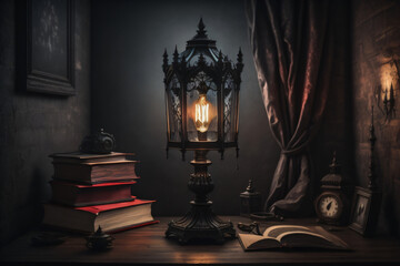 Antique desk Light - Generative AI