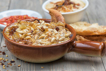 Arabian mezze of Tajen Fish Fillet with Tahina