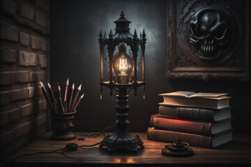 Antique desk Light - Generative AI