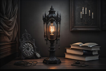 Antique desk Light - Generative AI
