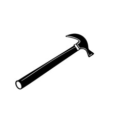 Vector sketch hand drawn hammer silhouette,doodle art