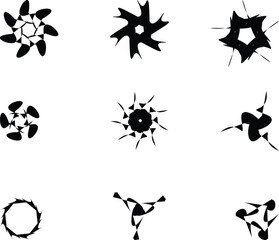 FLORAL ABSTRACT VECTOR SHAPES PACK