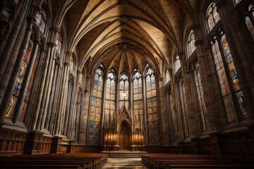 Ai generated interior of a Church