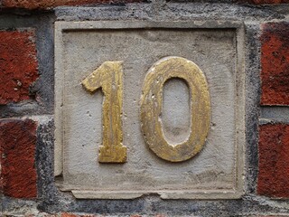 Nummer Zahl Ziffer 10 für Geburtstag oder Jubiläum