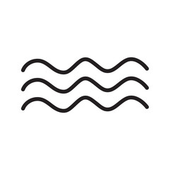 Obraz premium Wave Icon Vector Illustration 