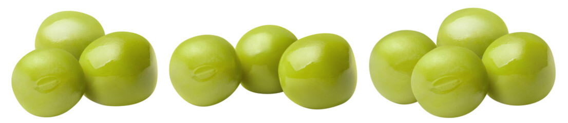Delicious green peas collection, cut out