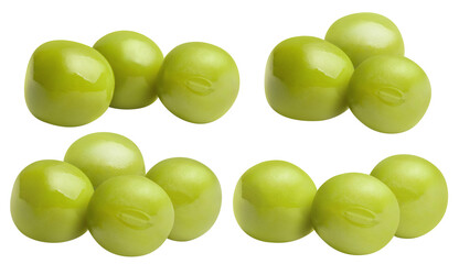 Delicious green peas collection, cut out